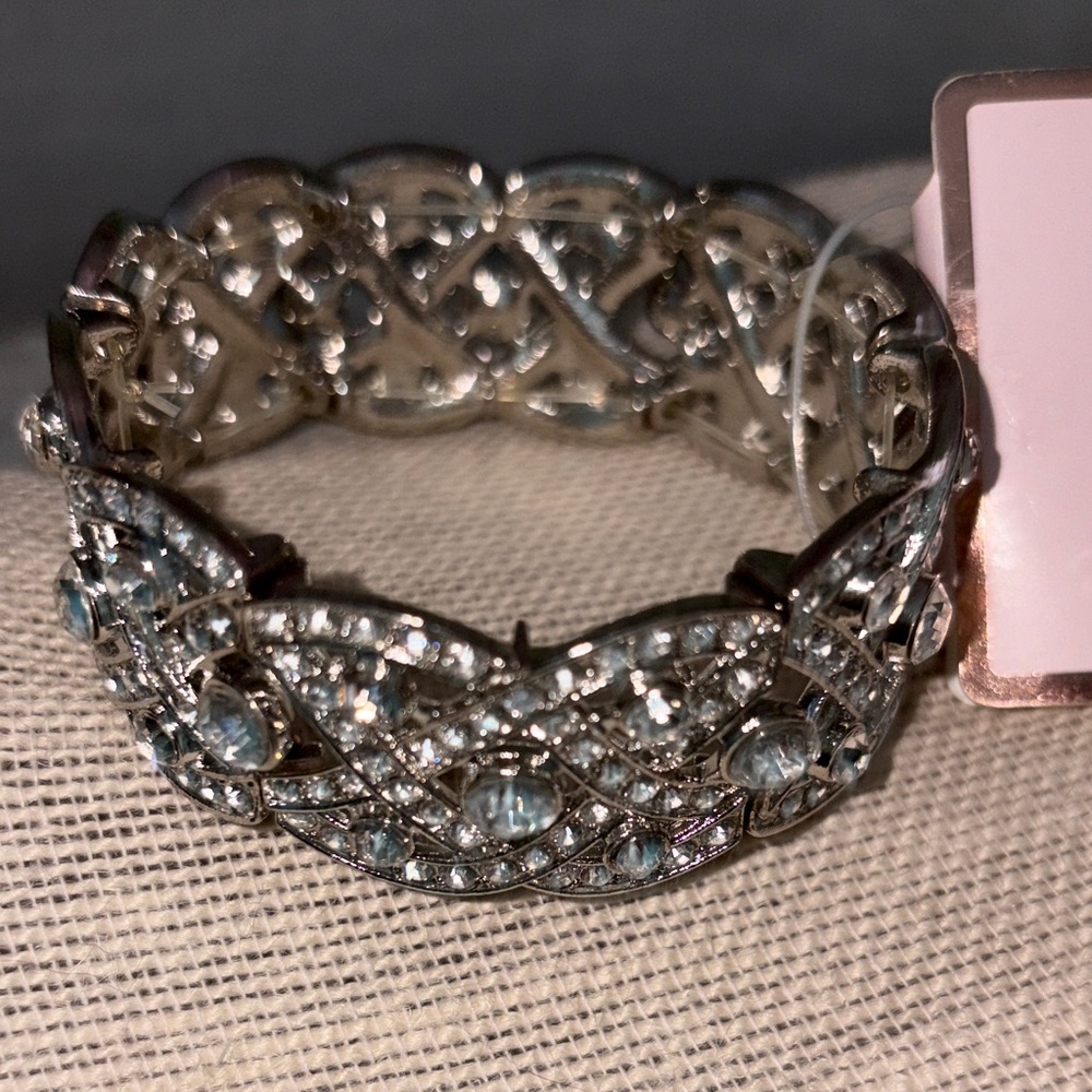 Adrienne Vittadini Silver Bracelet with Blue Highlights